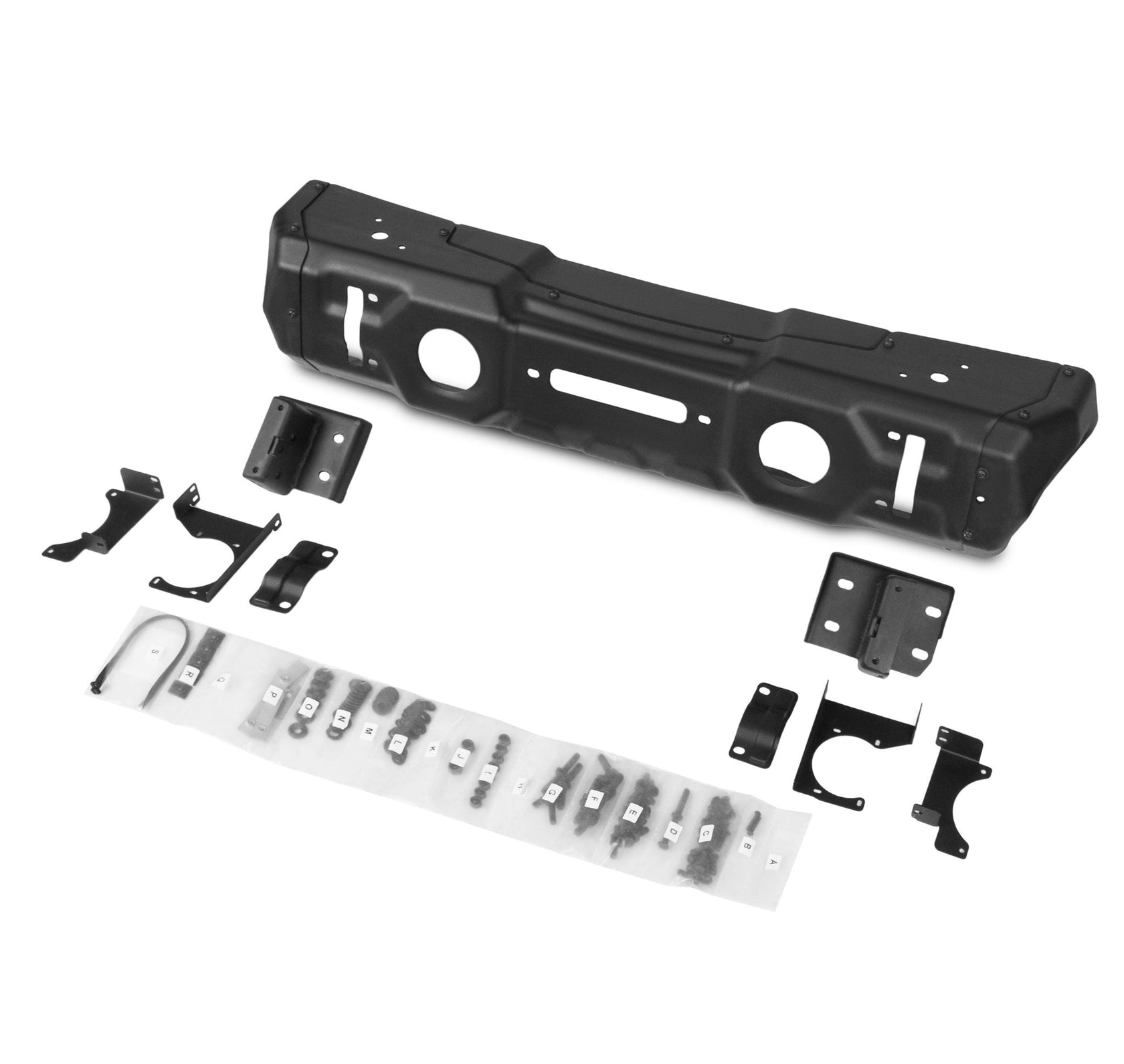 RIVAL Front Modular Stamped Steel Stubby Bumper Jeep Wrangler and Glad